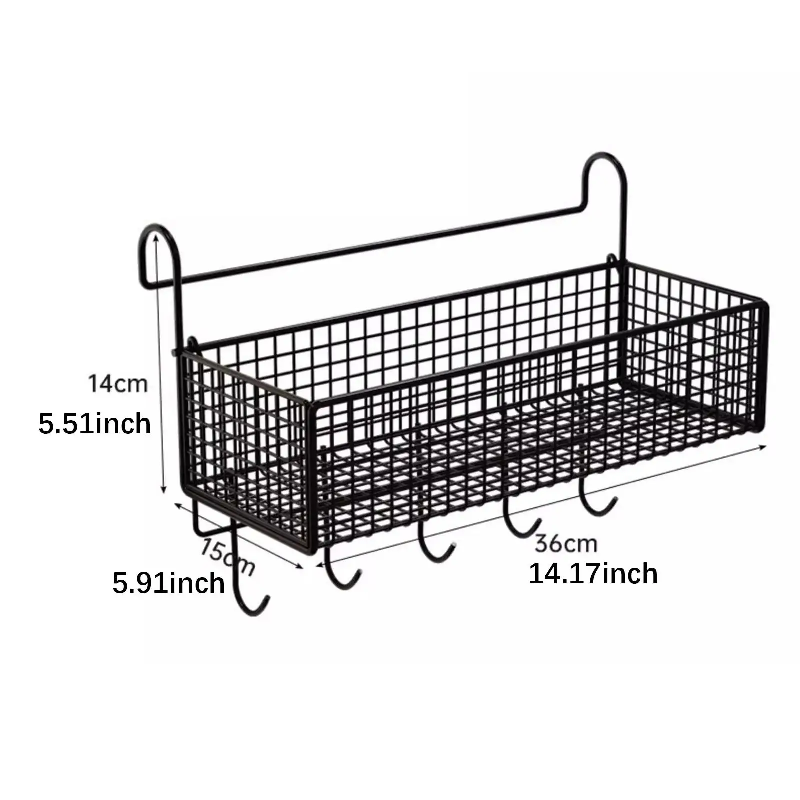 Bedside Hanging Storage Basket Convenient Multifunctional Metal Rack for Hotel Bed & Bunk Bed Bathroom Kitchen Dormitory