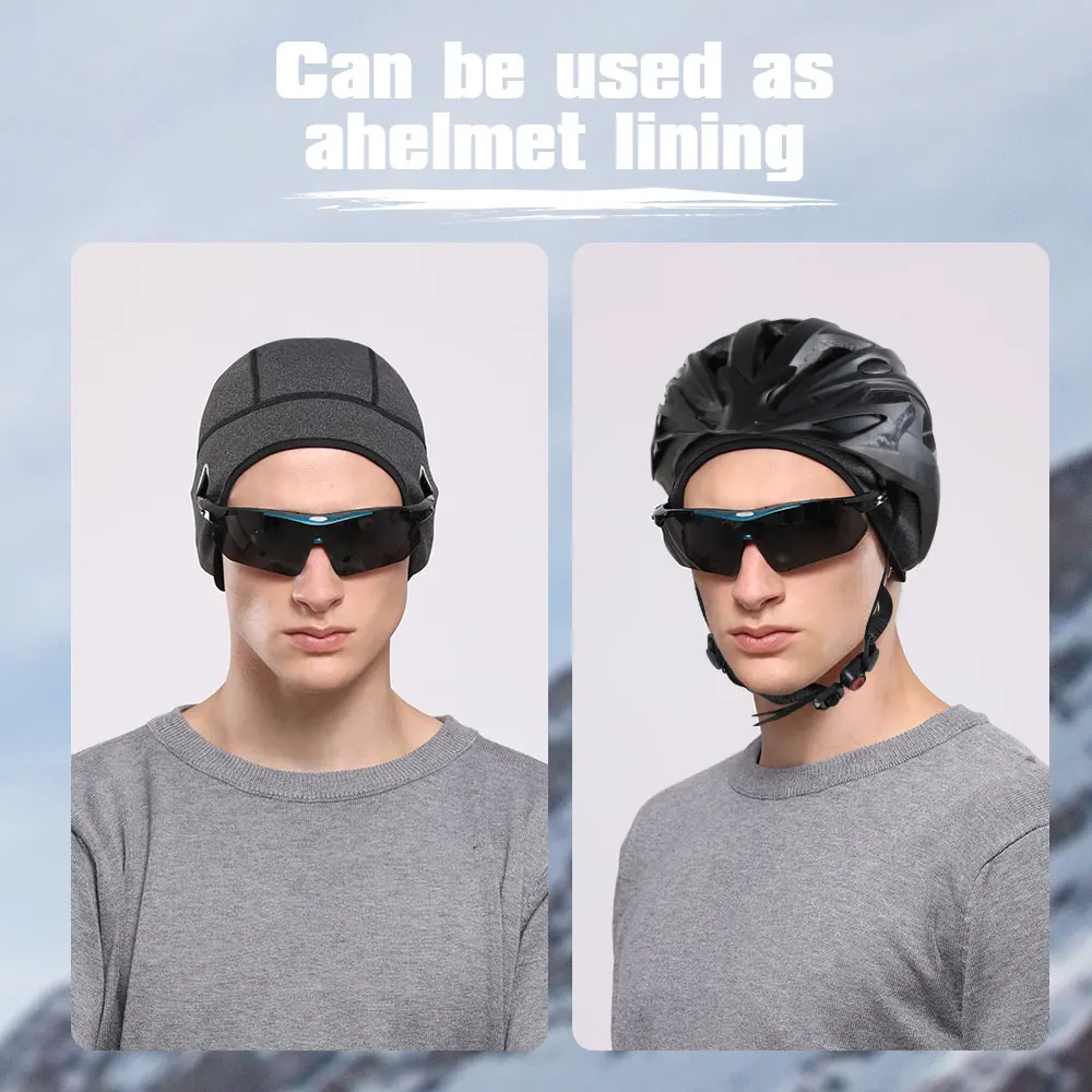 Winter Cycling Hats Helmet Liner Ear Protection Windproof Ski Outdoor Sport Mountaineering Running Fleece Cold-proof Cap