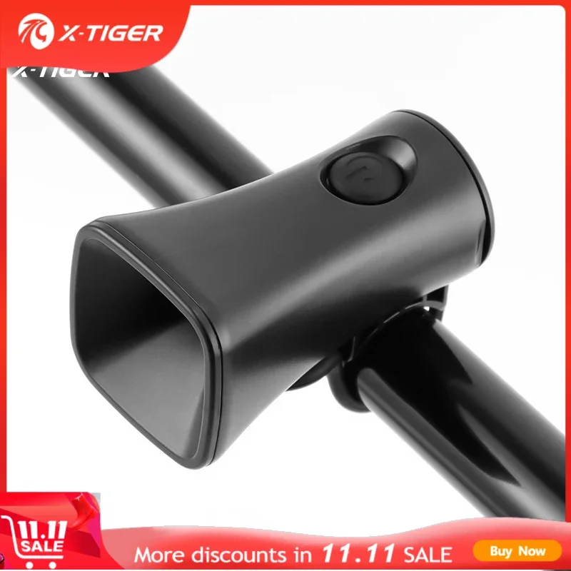 X-TIGER Bicycle Bell Rechargeable Bike Motorcycle Electric Anti-theft Alarm Horn Loud Alarm Ring Bell Cycling Accessories