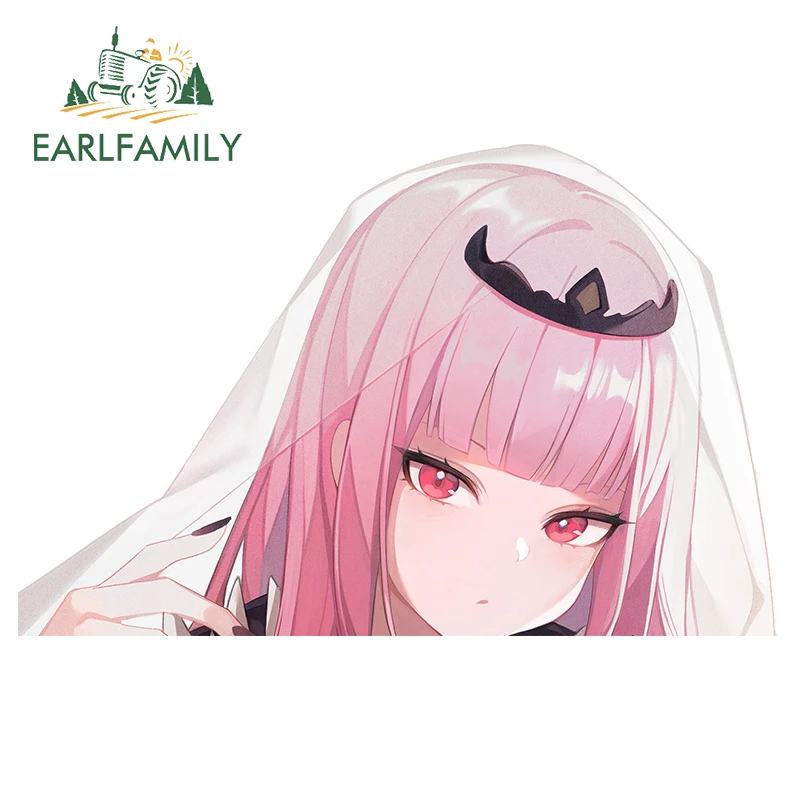 EARLFAMILY 13 см x 8,5 см для Hololive En Mori SUV автомобильные наклейки «сделай сам» с прикусом и защитой от царапин