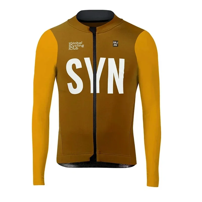Long Sleeve Autumn Cycling Jersey Set Ropa Ciclismo Men Bicycle Clothing Suit Jerseys Road Bike Uniform mtb SYN Raudax