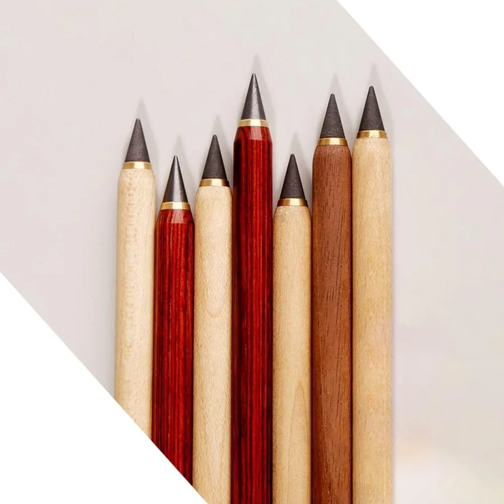 2 Pcs Pen+5 Pcs Nib Writing Tools HB Unlimited Writing Pencil Ink Writing Eternal Pencil Smooth Writing Creative Sketching - 2