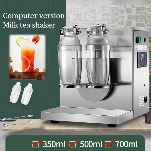 New Double-frame Auto Bubble Tea Milk Shaker Shaking Machine Tea Milk Maker  110V