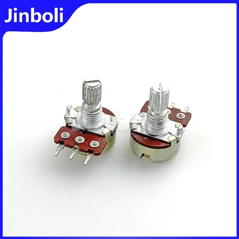 1PCS 16 Type 150K&Omega;B 3Pins Single Speaker Fever Power Amplifier Audio High And Low Volume Potentiometer B150K Flower Shaft 15mm