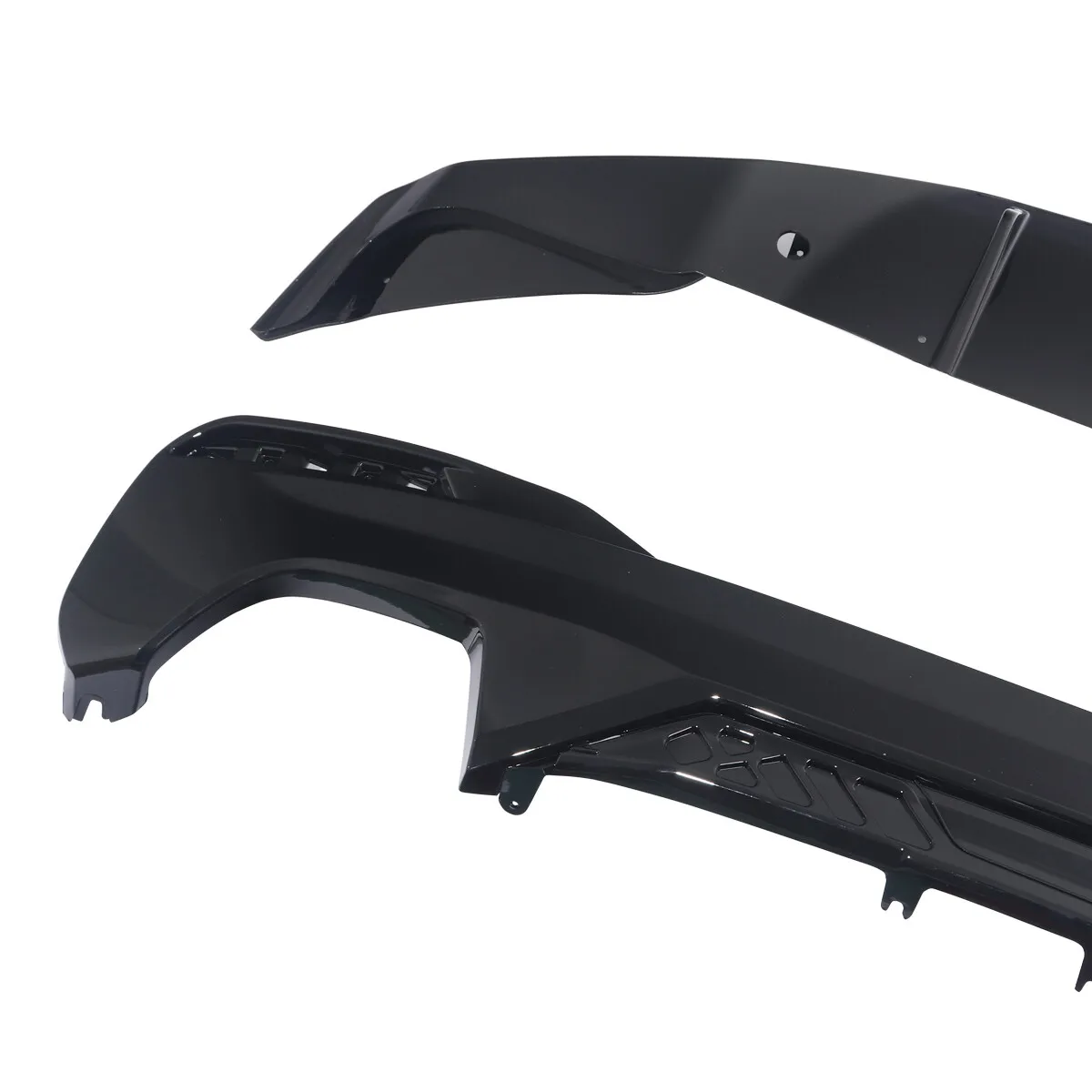 Für BMW 5er G30 G31 520i 530i 540i M SPORT 2017 2018 2019 2020 M PERFORMANCE Hochglanz-Schwarz Diffusor-Lippe Heck-Diffusor Spoiler – Detail 7
