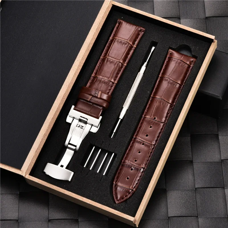 Premium Genuine Leather Watch Band Strap - Multiple Sizes Available