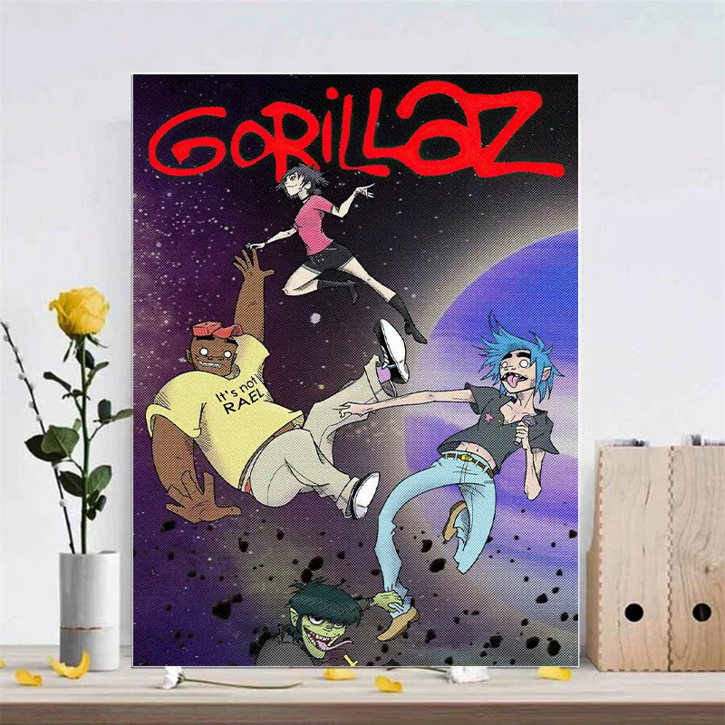 Gorillaz Hip-Hop Band Artistic Canvas Wall Art