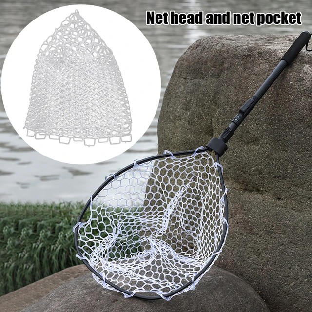 Fishing Net Replacement Netting Rubber Fishing Landing Mesh for