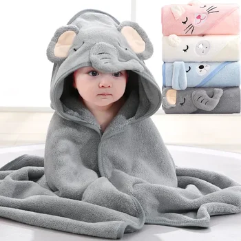 Cartoon Animal Hooded Baby Bath Towel 1