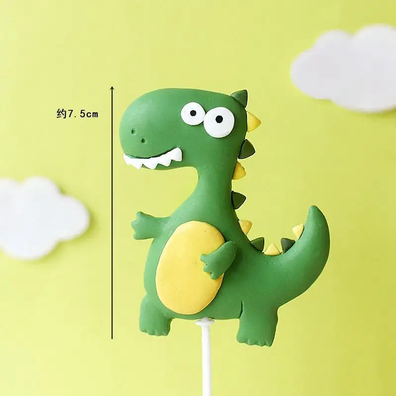 Cartoon Dinosaurier Geburtstagstorte Topper Vulkan Dschungel Brüllen Dinosaurier Thema Party Dekorationen Kinder Baby Dusche Geschenk Kuchen Dekorieren – Detail 3