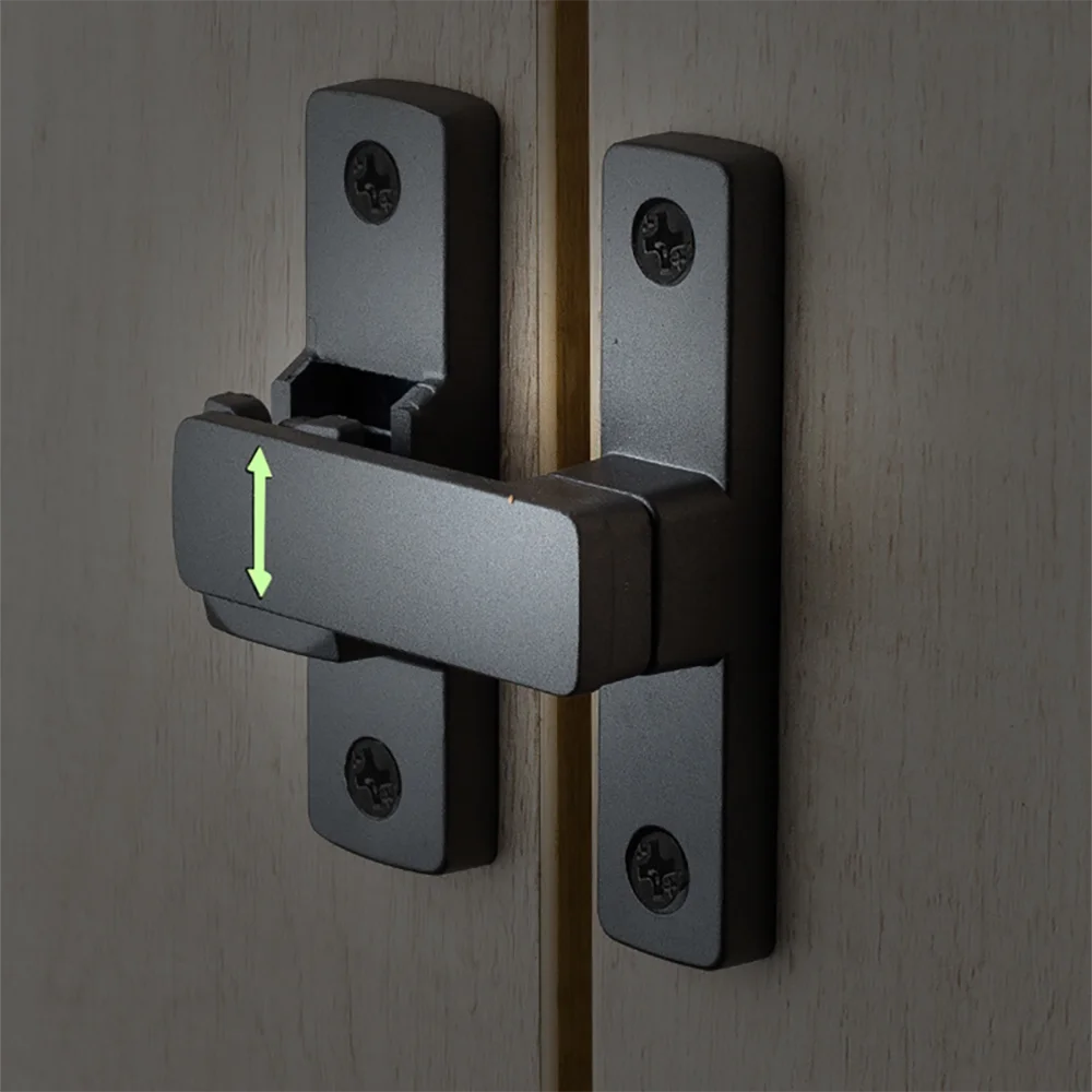 Door Buckle Lock Guard Latch Bolt 90 180 Degree Zinc Alloy Toggle Sliding Door Latch Punching/No Punching Right Angle Barn Lock door latch