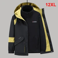 12XL Plus Size Windbreaker Jacket Men Autumn Winter Removable Inner Liner Jacket Coat Fashion Casual Fleece Jackets Big Size 1