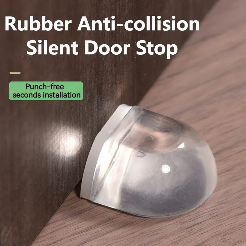 Door Stopper 1Pcs Punch-free Transparent Self Adhesive Door Holder Stop for Home Protect Walls And Furniture Accessories door stopper