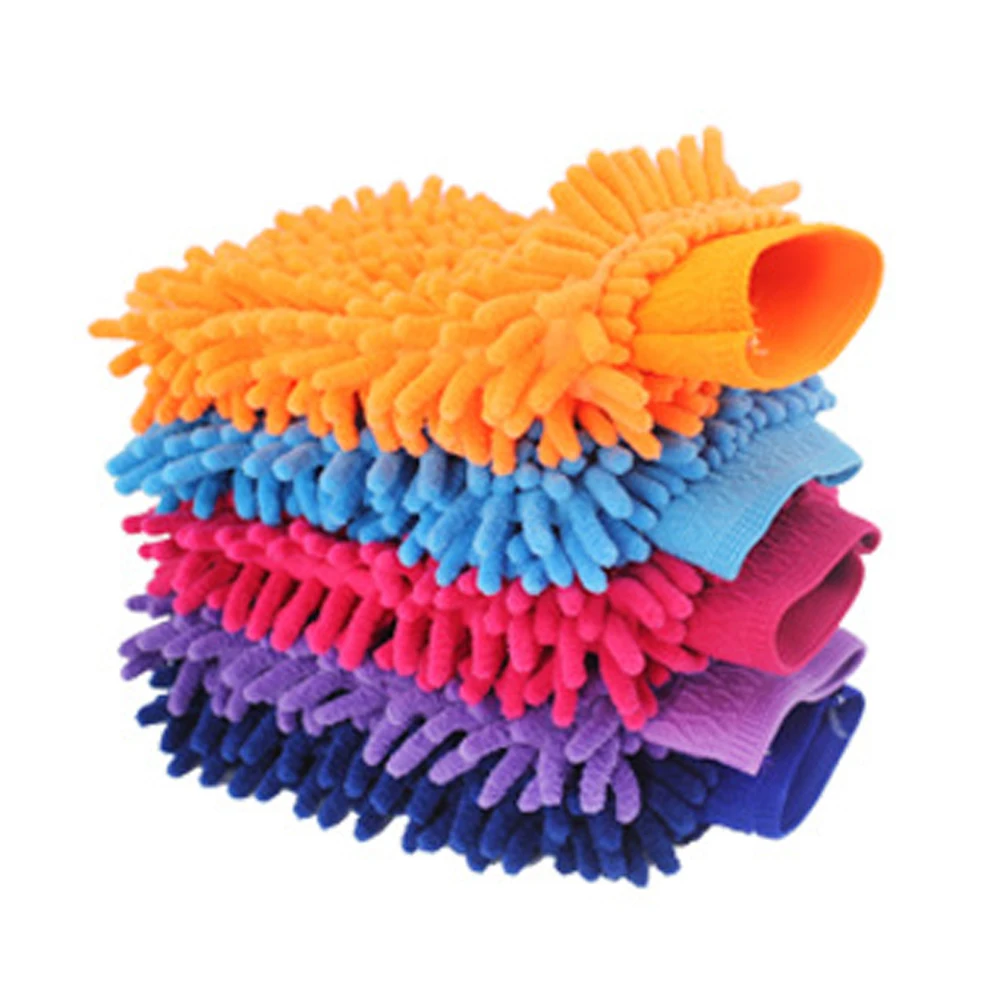 22*15cm Car Washing Glove Microfiber Wool Soft Car Cleaning Glove Motorcycle Washer Care Tools Wiping Cloth Auto Accessoires