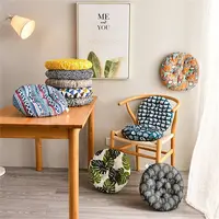 Thicken Dining Chair Cushion Warm 10styles 40*40cm Student Seat Cushion Non-slip Round Cushion Student Office Canteen 1