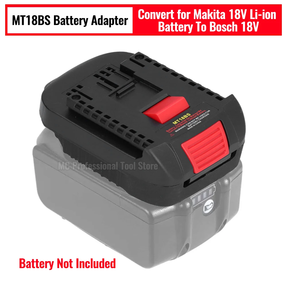 Адаптер для преобразователя литий-ионных батарей MT18BS для Makita 18V BL1830 BL1860 BL1850 BL1840 BL1820, литий-ионный аккумулятор для инструмента Bosch 18V