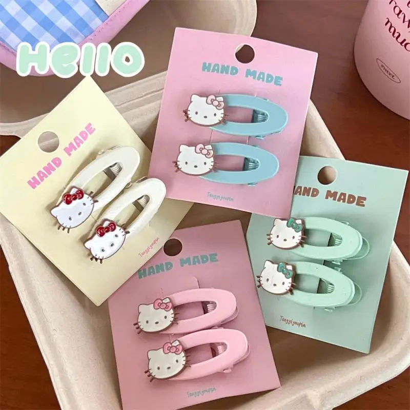 

Hello котенок, зажим для волос Sanrio Kt Cat Милая мультяшная утка зажим для волос металлический Bb зажим аксессуары для волос подарок на день рождения