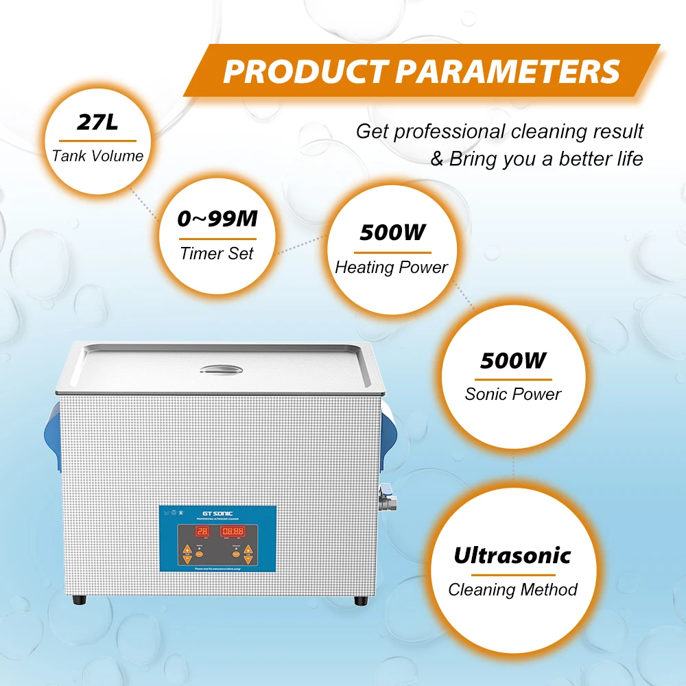 GTSONIC Ultrasonic Cleaner - 2L to 27L Digital Ultrasound Bath with Big Sale Price Description Image.This Product Can Be Found With The Tag Names Digital ultrasonic cleaner 6l, Ultrasonic cleaning machine 3l, Ultrasonic cleaning machine 6l