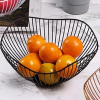 Fruit Basket Durable Metal Wire Storage Bowl Nordic Style Iron Home Snacks Bread Dining Table Indoor Cosmetic Storage Basket 5