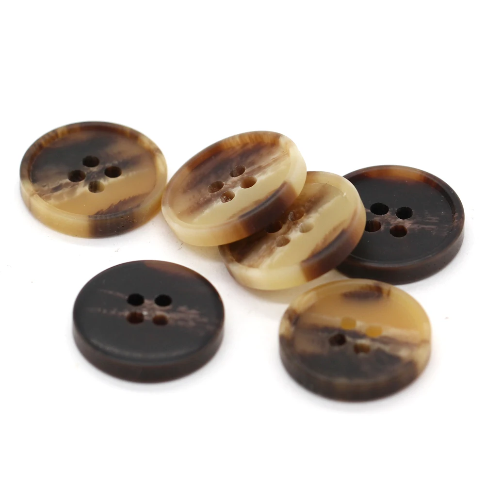 EQUBO 15/18/25/28mm Classical Women Coat Resin Horn Buttons for Clothing Fashion Suit Blazer Windbreaker Sewing Buttons for DIY 3
