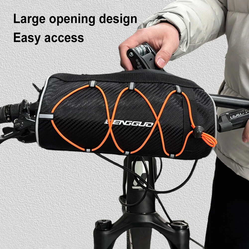 2.5L Bike Handlebar Bag Large Capacity Bicycle Frame Pannier Bag Multi-Pockets Bike Front Tube Bag Bike Accessories