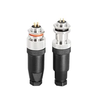 5 PCS M12 flange mounting sensor connector waterproof male&female plug screw threaded coupling 3 4 5 8 12 Pin A type connectors 3