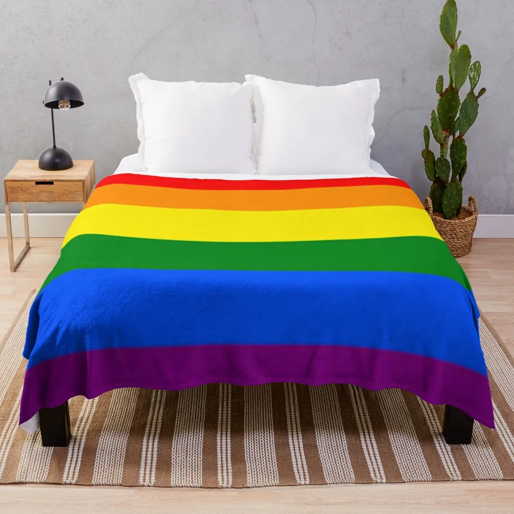 

ЛГБТ-флаг (Радужный Флаг), плед для кровати, плед, одеяло для декоративного дивана, одеяла для кровати