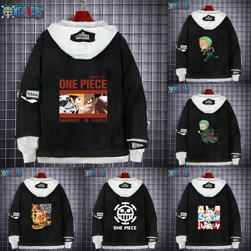 Ace Sabo Rufy One Piece Denim Jacket Shanks Nami Anime Fifures Coat Sudadera Para Hombres Jean Costumi Cosplay Con Cappuccio Regali