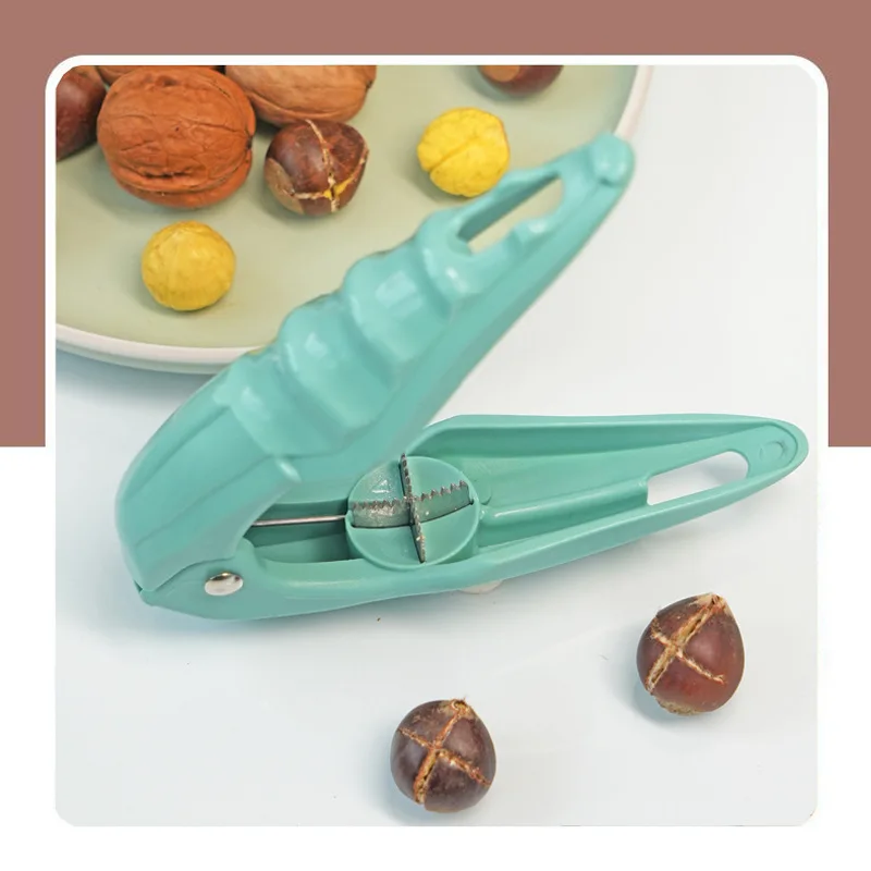 Stainless Steel Chestnut Clip Machine Nutcracker Opener Tool Nuts Walnut Cutter Sheller Multifunctional Chestnut Shelling Cutter