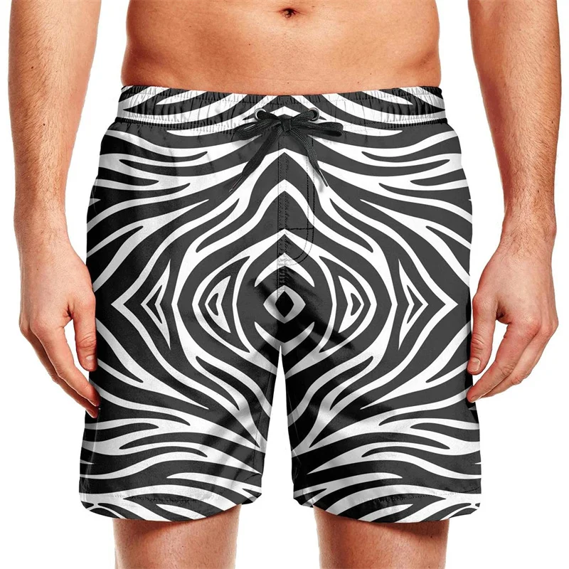 Colorful Rainbow 3D Print Beach Shorts Men Summer Swim Trunks Casual Quick Dry Surf Board Shorts Personality Street Short Pants 4