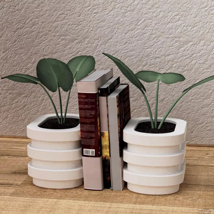 

Concrete Flowerpot Molds Plaster Bookend Pen Cup Molds Silicone Planter Molds for Plants Oval Storage Vessel Molds Clay Crafts