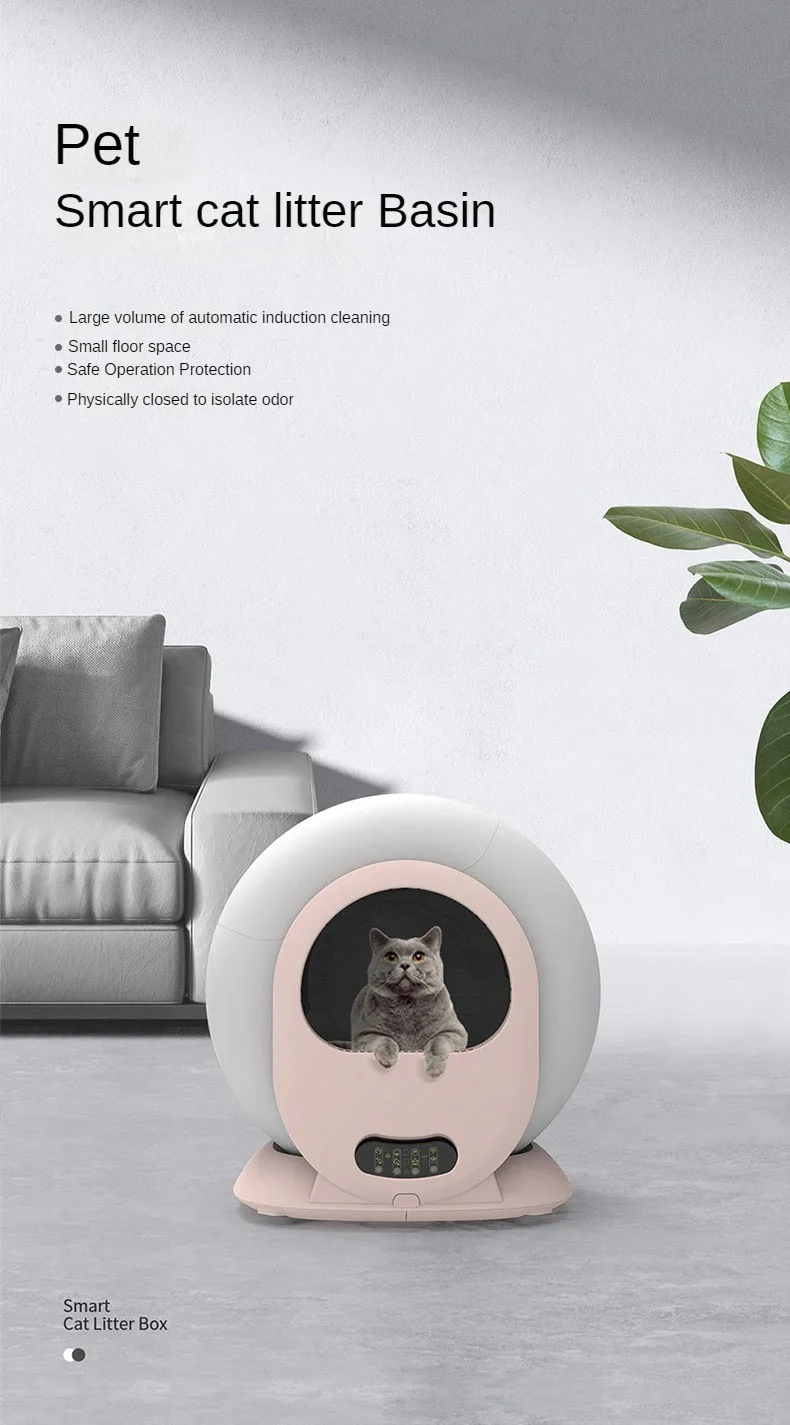 Litière pour chat automatique autonettoyante et anti-odeurs_voghion.com