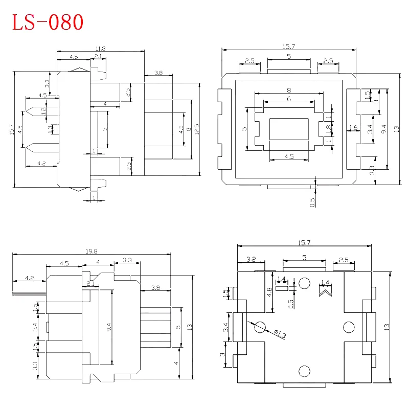 기계식 키보드 키 LS-080 특수 2핀 스위치 2핀 스위치 잠금 글꼴 없음