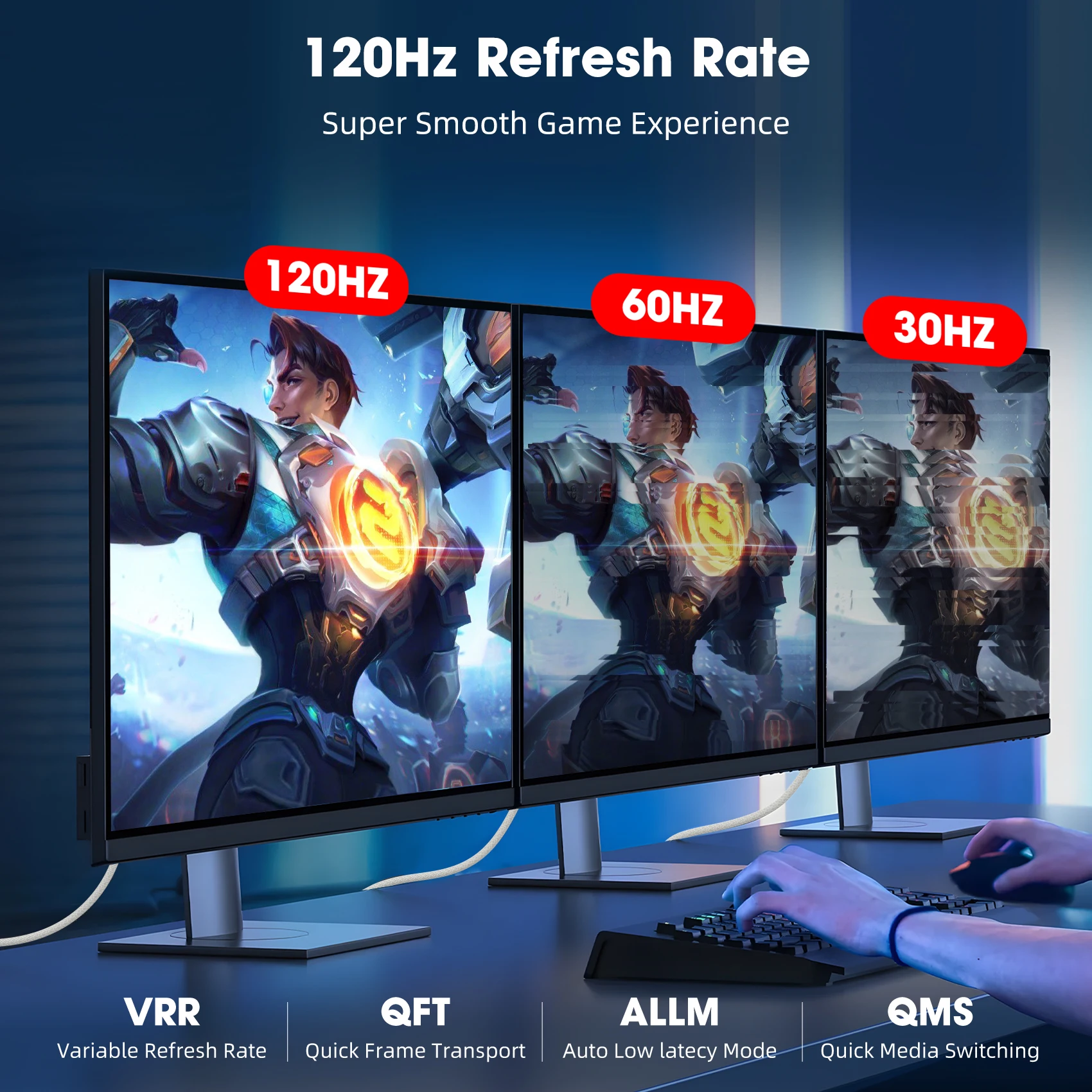 รูปสินค้า สาย HDMI ความละเอียดสูง 8K/60Hz 4K/120Hz สำหรับ PS5 PS4 แล็ปท็อป