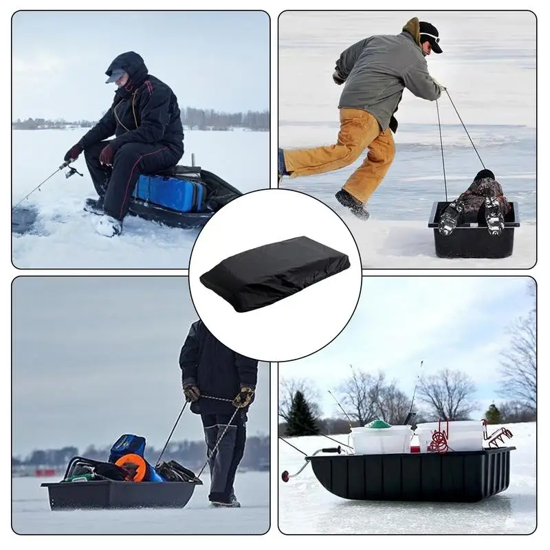 Sled Travel Cover Winter Sled Shelter Travel Cover For Ice Fishing Hunting Gear Protection With Elastic