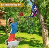 14 Inch 2-in-1 Dartboard and Basketball, Basketball Set Indoor Basketball Hoop, Sports Kids Outdoor Toy, 6