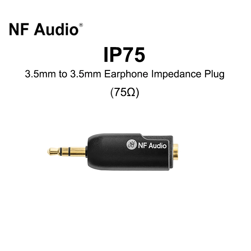 NF Audio IP75 3.5mm to Earphone Impedance Plug 75 Ohm for AMP DAC PC Bottom Noise Reduction Hearing Protection