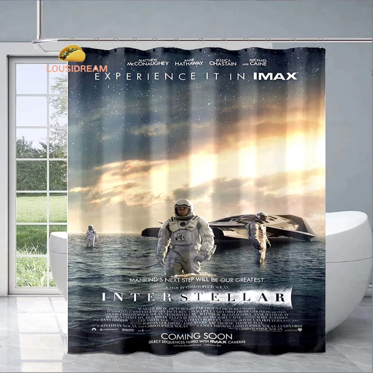 

S-Star Trek Exquisite Shower Curtain Fashionable Decorative Gift for Adult Children's Bathroom Waterproof and Mildew-proof