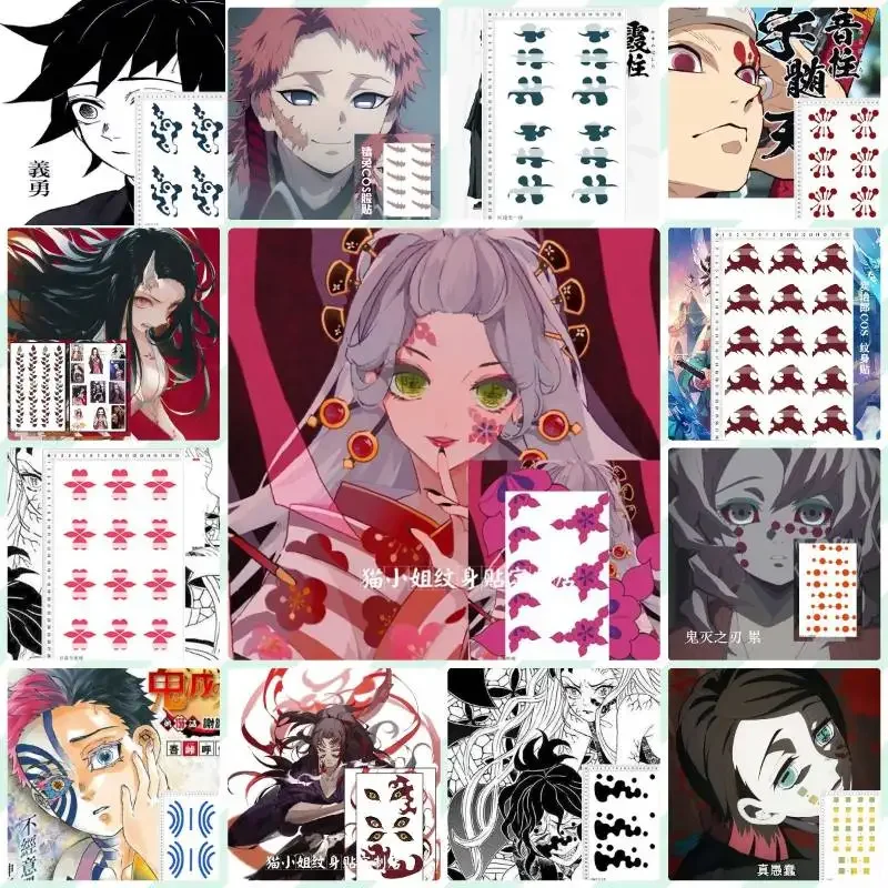 

Kamado Tanjirou Nezuko Tomioka Giyuu Sabito Kanroji Mitsuri Tattoo Daki Cosplay Prop Temporary Fake Tattoo Sticker
