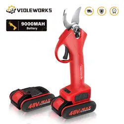 30MM Electric Cordless Pruner Pruning Shear with 9000mAh Lithium-ion Battery Efficient Fruit Tree Bonsai Pruning Cutter EU Plug