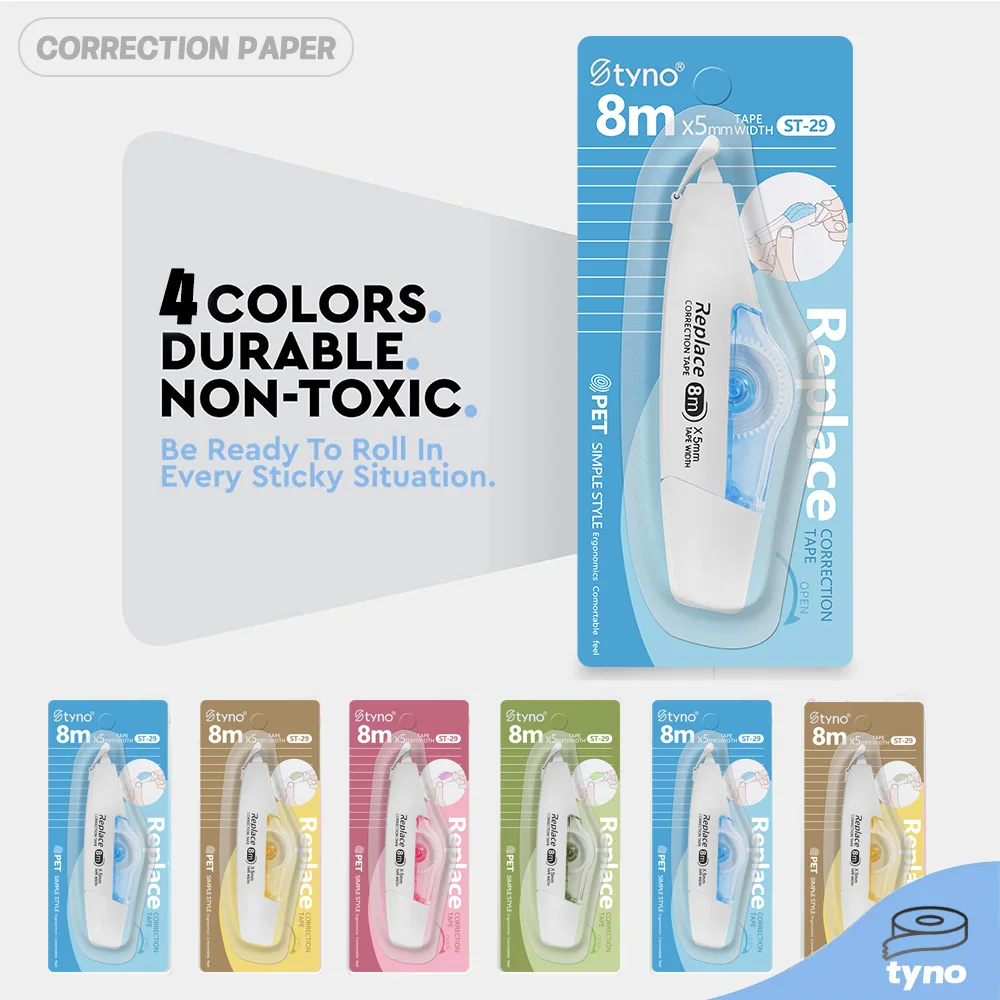 8m*5mm Correction Tape Transparent Student Office School Stationery Supplies 1Pcs