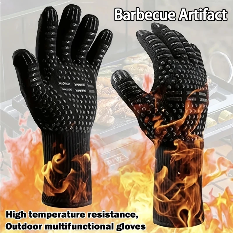 AOUCHI Top-grain Leather Welding BBQ Fire Gloves, Fireproof XL