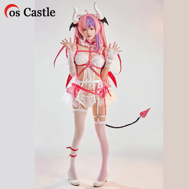 

Cos Castle Vtuber VShojo Ironmouse Cosplay Costume Christmas Set Little Devil Sexy Bikini Costumes