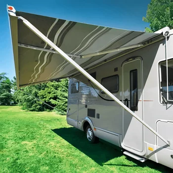 Caravan Awnings,New Motorized Good Quality Polyester Fabric Electric Full Cassette Vehicle Rv Awning For Camper Caravan 1