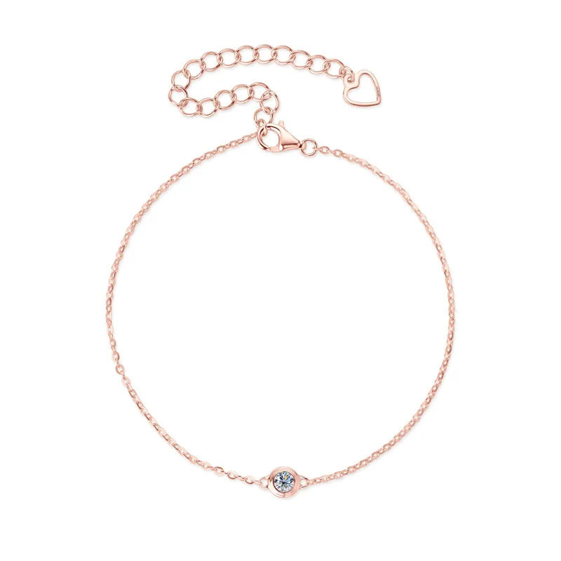 

Женский браслет из серебра 925 пробы с муассанитом карата