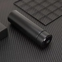 1pc 480ml Black Stainless Steel Creative Smart Thermos BottleTemperature Display Thermal Mug Male Female Portable Business Gift 6