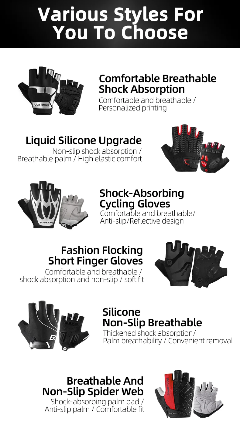 Cycling Gloves Half Finger Breathable - Image 7