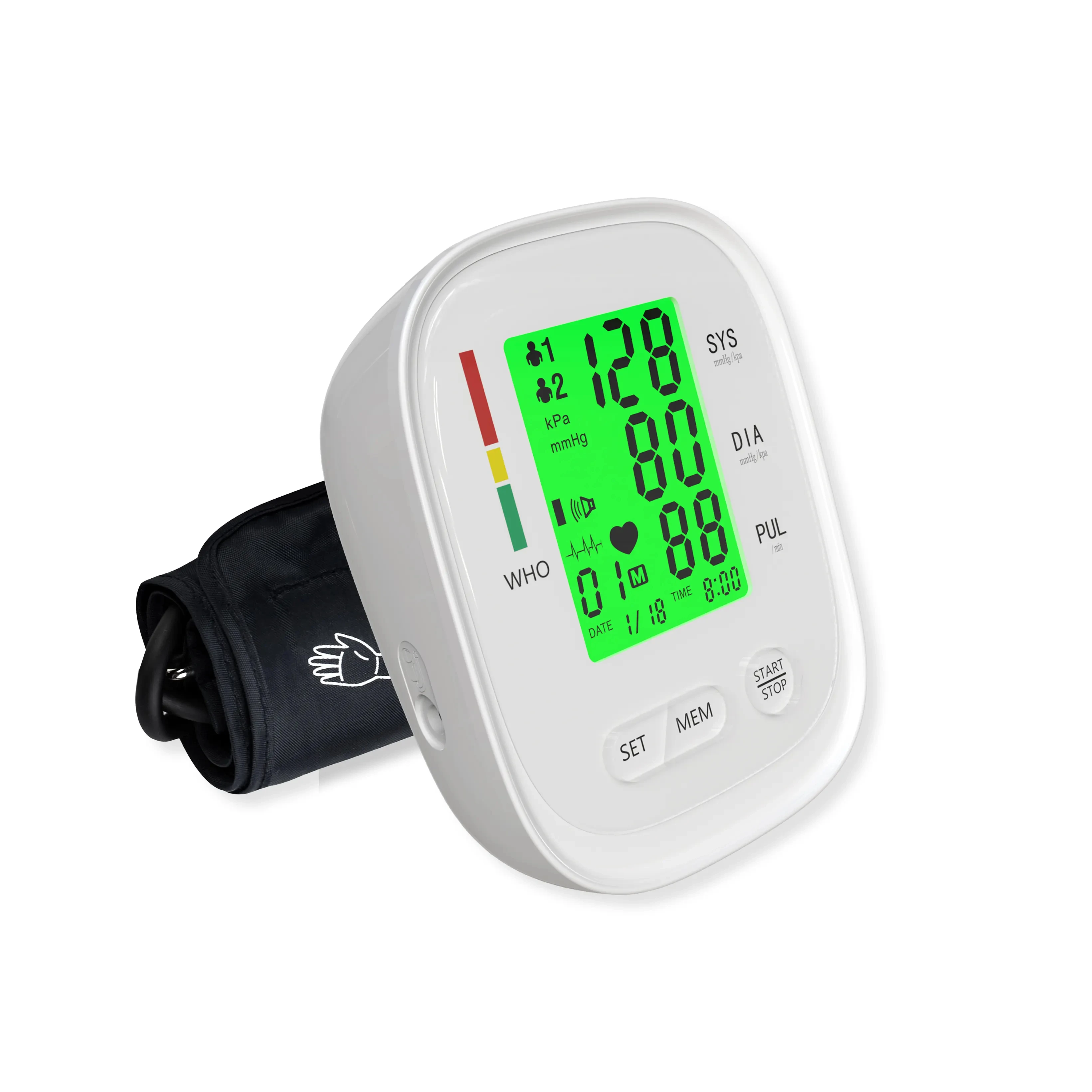 Smart Blood Pressure Monitor Arm Cuff Tonometer Digital Sphygmomanometer Electronic Medical BP Monitors Upper Arm