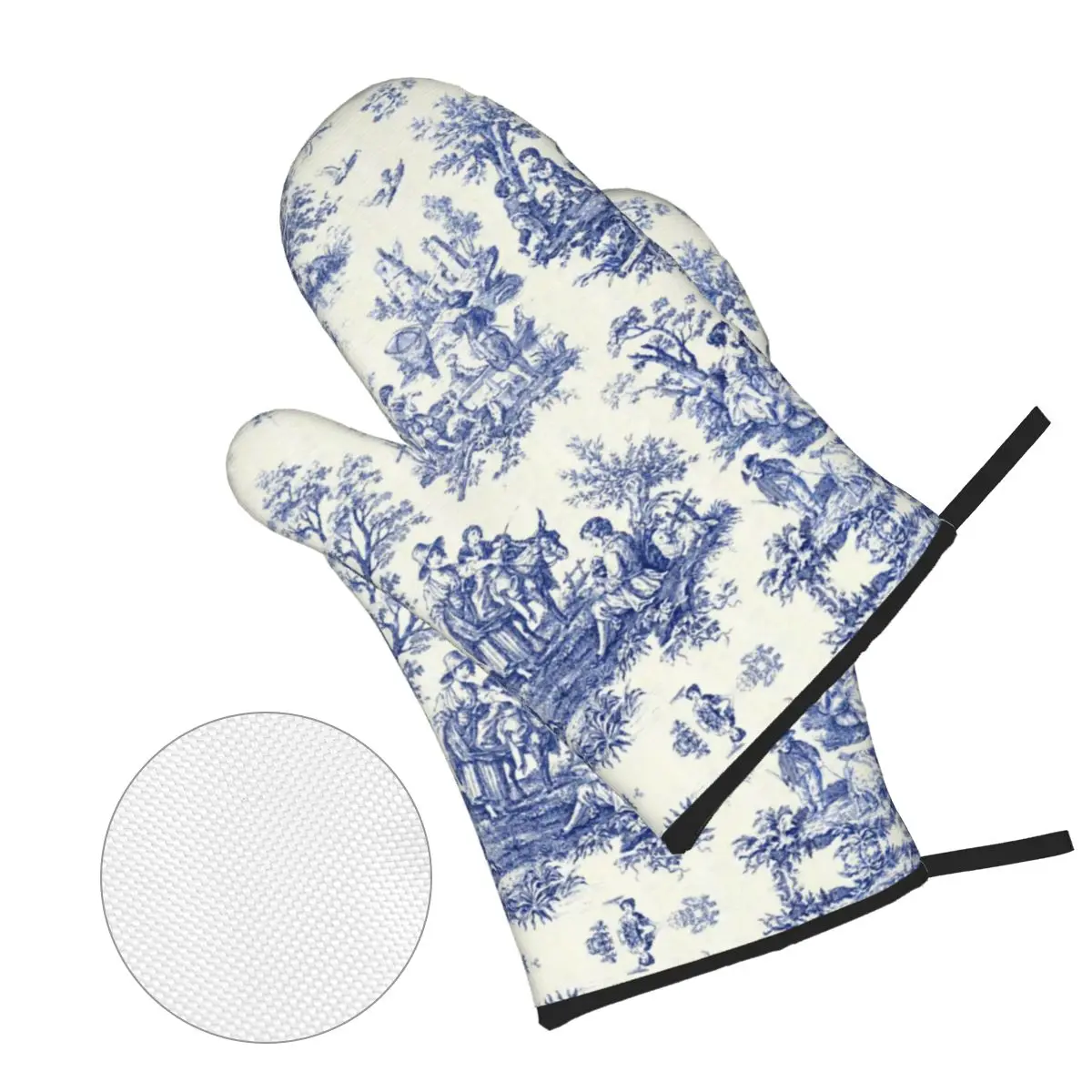 Kitchen Gloves Oven Mitts and Pot Holders Sets Heat Resistant Non-Slip For Baking Cooking 4 Sets