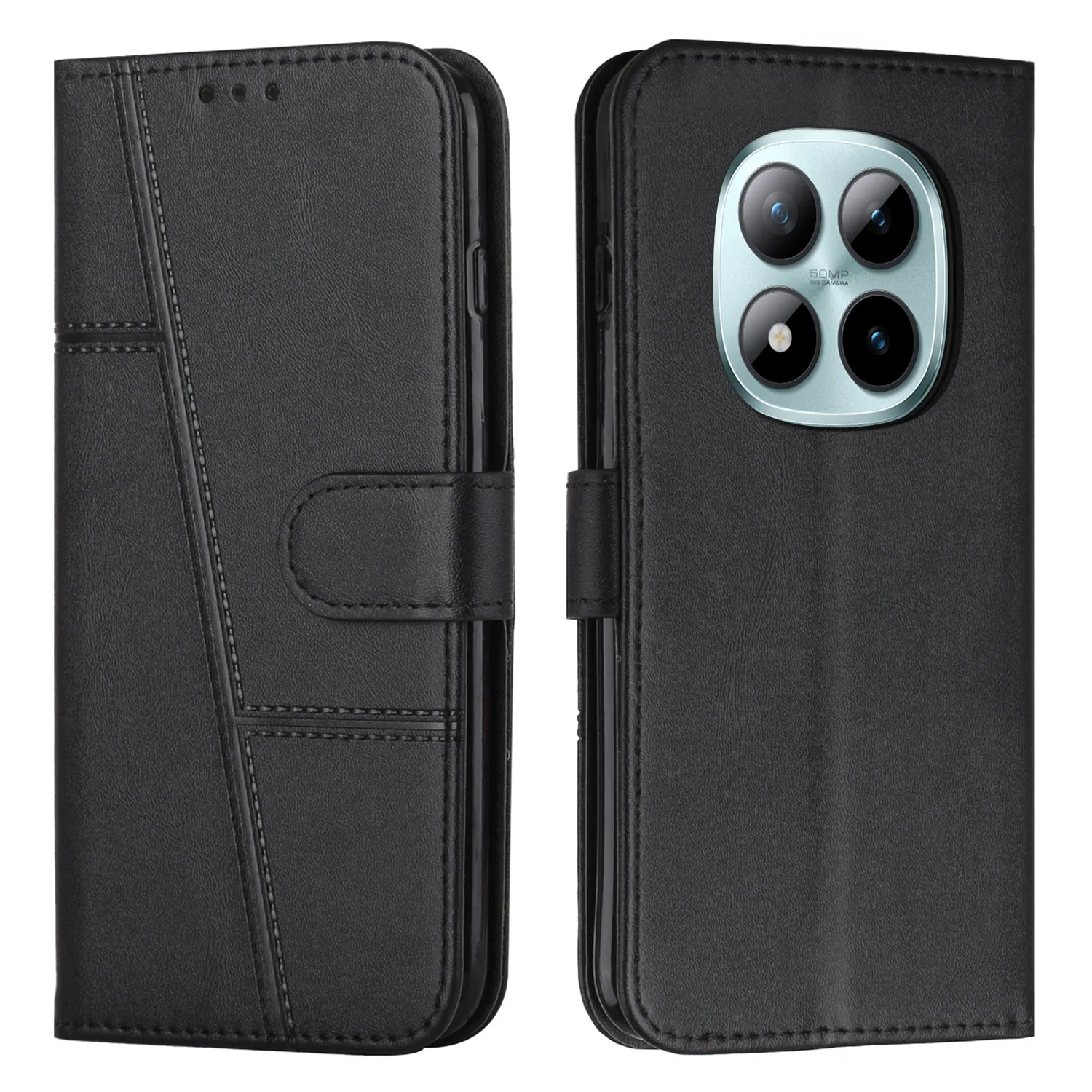 Magnetic Flip Wallet Leather Phone Case with Stand Feature